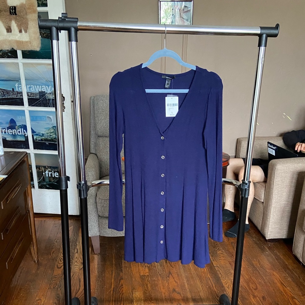 Navy blue skater dress